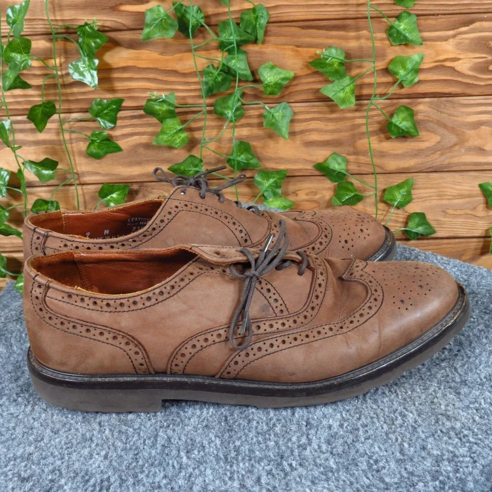 Bostonian Elements‎ Men Casual Wingtip Oxford Size 9 Work Office Brown Leather